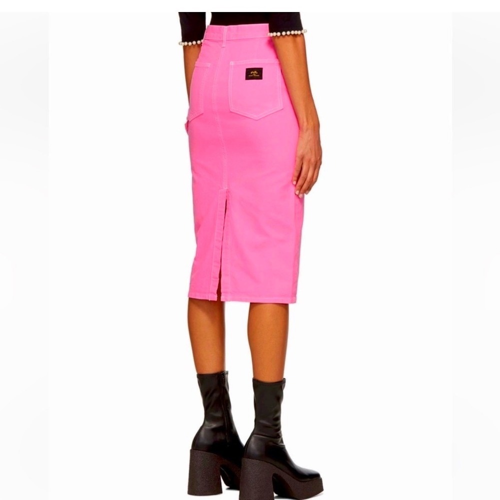 Stan Ray x The Marc Jacobs Hot Pink Tailored Workwear Skirt 30 Contrast Stitch